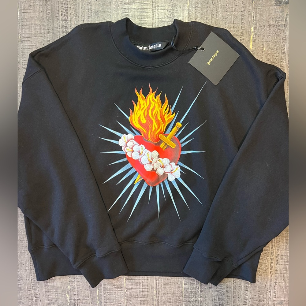 Palm Angels Sacred Heart Crewneck